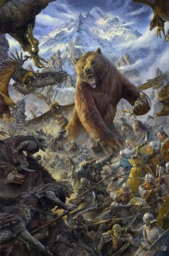 動物 Painting - 素晴らしいクマの戦士
